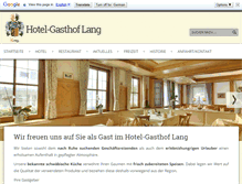 Tablet Screenshot of hotelgasthof-lang.de
